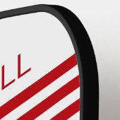 Rode Geometrische Ontwerp Koele Pickleball Paddle (Links Detail)