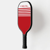 Rode Geometrische Ontwerp Koele Pickleball Paddle (Links)