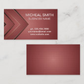 Rode geometrische pijlen visitekaartje (Voorkant / Achterkant)