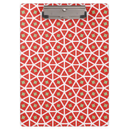 Rode geometrische sterdesign voor de feestdagen klembord