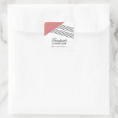 Rode geometrische stripe Afstuderen Stickers (Tas)