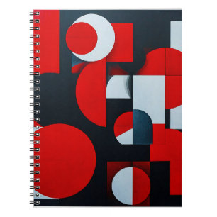 Rode geometrische vormen notitieboek