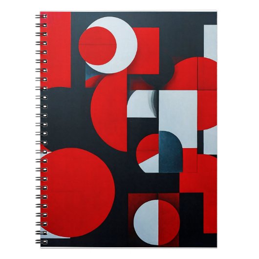 Rode geometrische vormen notitieboek (Voorkant)