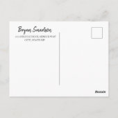 Rode gepersonaliseerde foto afstudeerfeest briefkaart (Achterkant)
