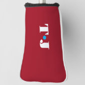 Rode gepersonaliseerde golfheadcover (Draai 90)
