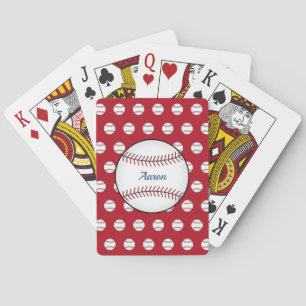 Rode gepersonaliseerde honkbal klassieke speelkaar pokerkaarten