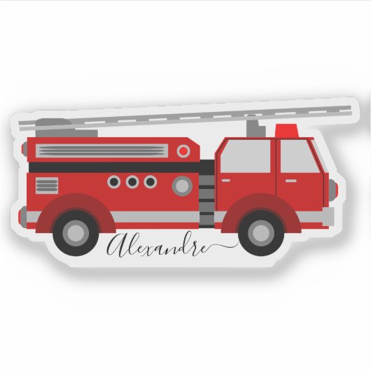 rode, gepersonaliseerde jouw naam sticker (Voorkant)