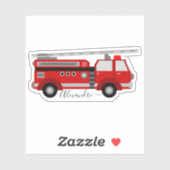 rode, gepersonaliseerde jouw naam sticker (Vel)