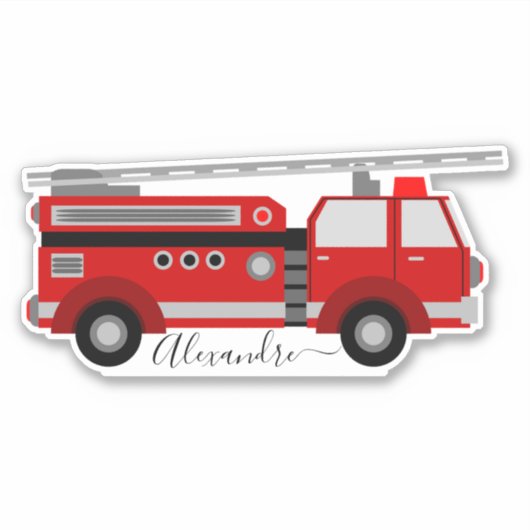 rode, gepersonaliseerde jouw naam sticker (Voorkant)