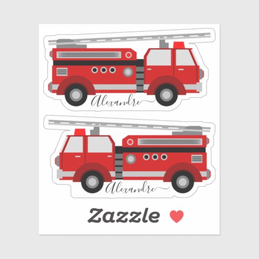 rode, gepersonaliseerde jouw naam sticker (Vel)