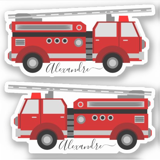 rode, gepersonaliseerde jouw naam sticker (Voorkant)