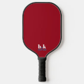 Rode Gepersonaliseerde Monogrammed Pickleball Padd Paddle (Voorkant)