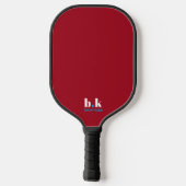 Rode Gepersonaliseerde Monogrammed Pickleball Padd Paddle (Achterkant)