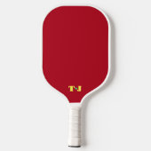 Rode gepersonaliseerde monogrammerde Pickleball-pa Pickleball Paddle (Achterkant)