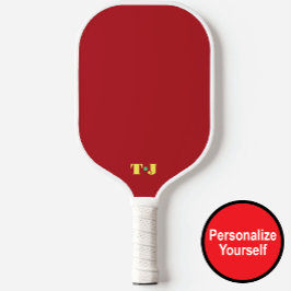 Rode gepersonaliseerde monogrammerde Pickleball-pa Pickleball Paddle
