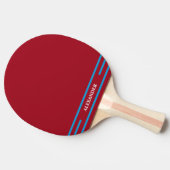 Rode gepersonaliseerde Ping Pong Paddle Tafeltennisbatje (Zijkant)