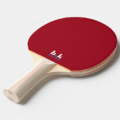 Rode gepersonaliseerde Ping Pong Paddle Tafeltennisbatje (Voorkant Gekanteld)