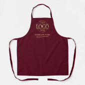 Rode gepersonaliseerde schort met logo aangepaste (Voorkant)