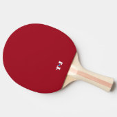 Rode gepersonaliseerde tafeltennisbatje (Zijkant)