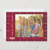 rode gepleisterde zijbalk feestdagenkaart (Voorkant)