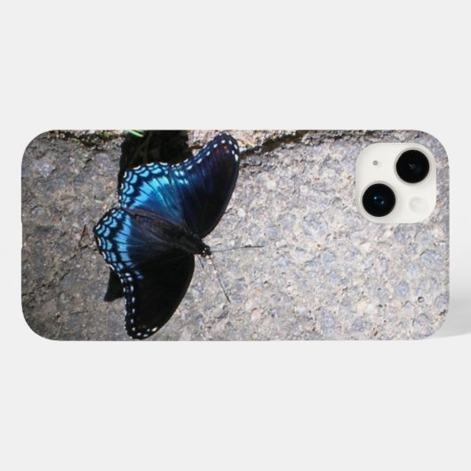 Rode gepotte admirale vlinder Case-Mate iPhone case (Achterkant (horizontaal))