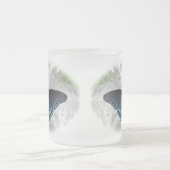 Rode gepotte Paarse vlinder Matglas Koffiemok (Center)