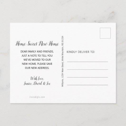 Rode Geranium Bloempotten Piket Hek Bewegend Aankondigingskaart (Achterkant)