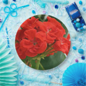 Rode Geranium Papieren Bordje (Feest)