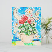 Rode Geranium Poster (Staand voorkant)