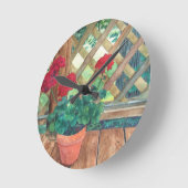 Rode Geranium Ronde Klok (Hoek)