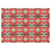Rode Geranium Strepen Tafelkleed (Voorkant (Horizontaal))