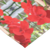 Rode Geranium Strepen Tafelkleed (Gekanteld)
