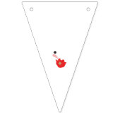 Rode geraniumblaadjes zijn weergegeven in clip-art vlaggetjes (Eerste vlag)