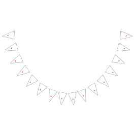 Rode geraniumblaadjes zijn weergegeven in een clip vlaggetjes