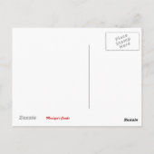 Rode geraniums briefkaart (Achterkant)