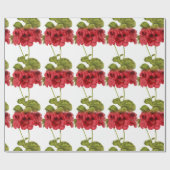 Rode Geraniums Cadeaupapier (Vlak)