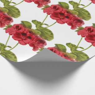Rode Geraniums Cadeaupapier