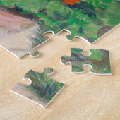 Rode Geraniums in zomertuin Legpuzzel (Zijkant)