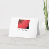 Rode Gerber Daisy Kaart (Achterkant)