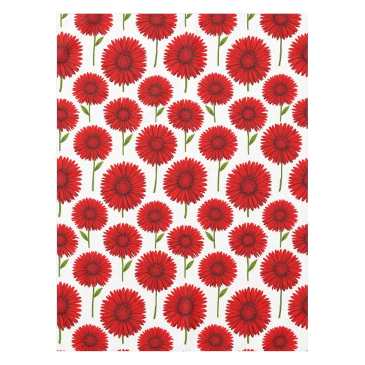 Rode Gerbera Daisy Boeket Tafelkleed (Voorkant)