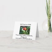 Rode Gerbera Daisy notecard Kaart (Achterkant)