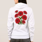 Rode Gerbera Madelief Boeket Hoodie (Achterkant)