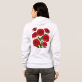 Rode Gerbera Madelief Boeket Hoodie (Achterkant volledig)