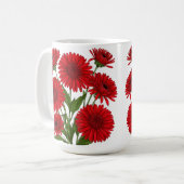 Rode Gerbera Madelief Boeket Koffiemok (Voorkant links)