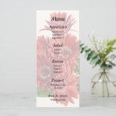 Rode Gerbera Madeliefjes Menu (Staand voorkant)