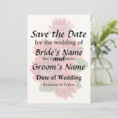 Rode Gerbera Madeliefjes Save The Date (Staand voorkant)