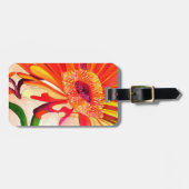 Rode Gerbera waterverf schilderkunst Bagagelabel (Voorkant horizontaal)