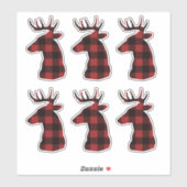 Rode gerimpelde rendier sticker Stickers (Vel)