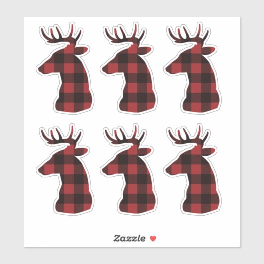 Rode gerimpelde rendier sticker Stickers (Vel)