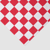 Rode Geruit Tissuepapier (Detail)